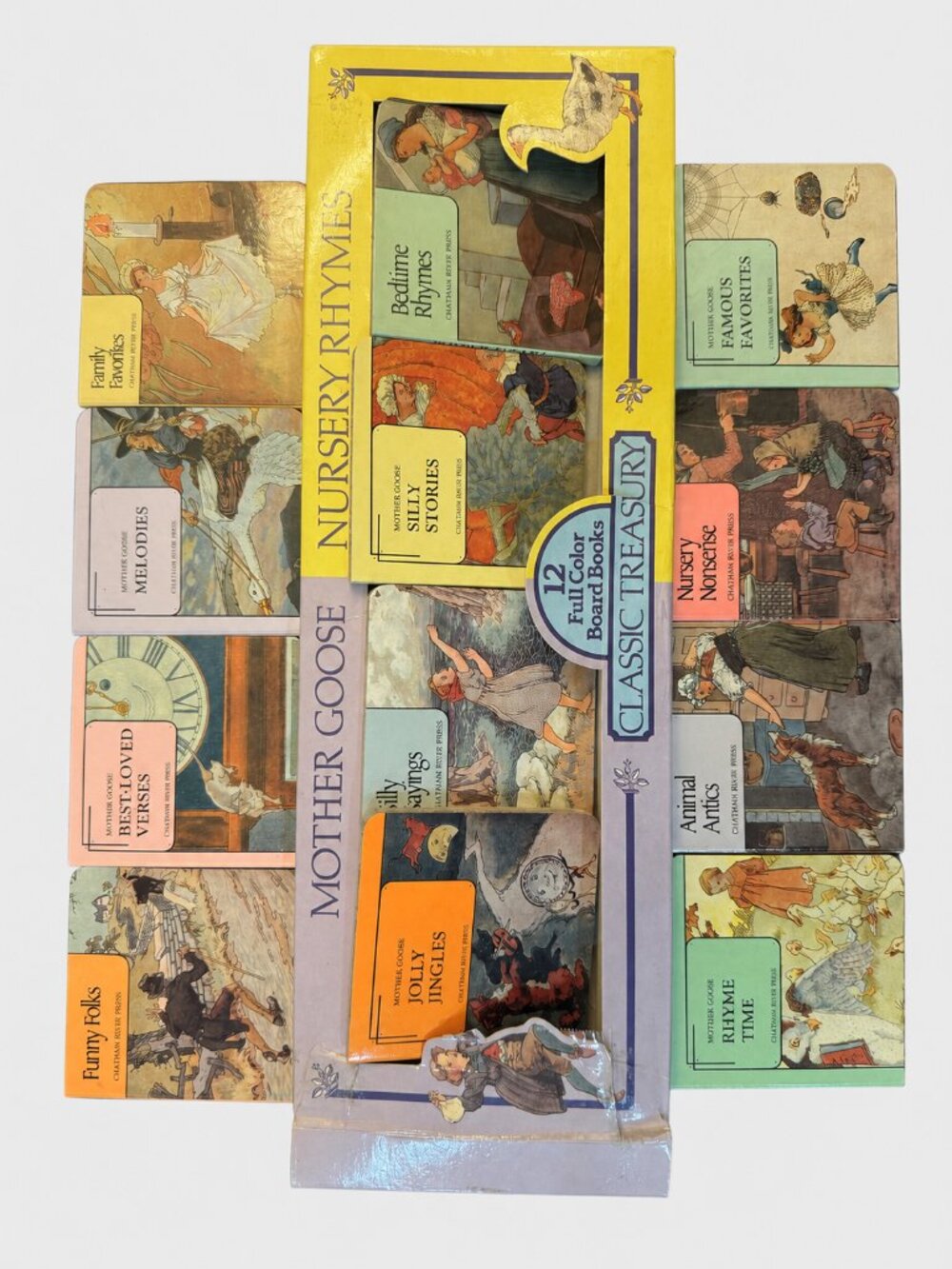 Vintage 1988 Little Treasury of Mother Goose Box Set Board Books